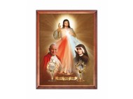6163 Obraz Religijny Jezus Jan Paweł II Faustyna