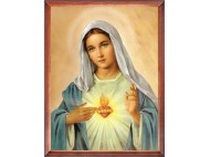 6163 Obraz Religijny Serce Maryi Żółty